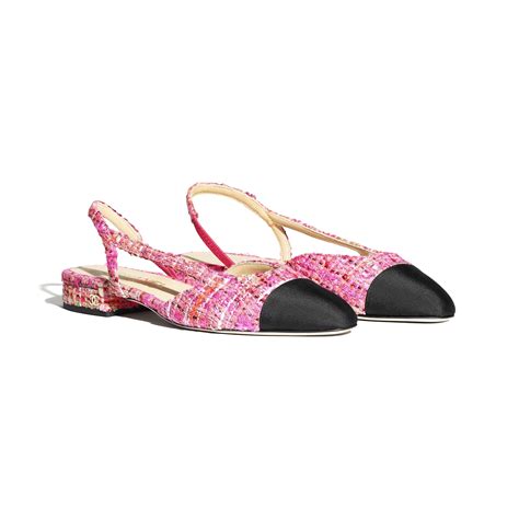 chanel tweed slingback flats|Chanel slingback price euro.